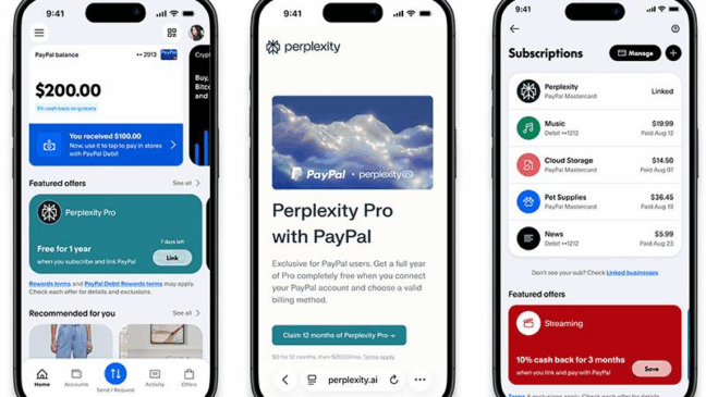 PayPal oferece acesso antecipado ao navegador de IA da Perplexity