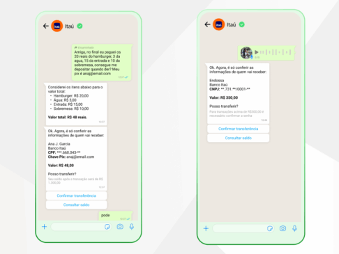 Itaú coloca Pix dentro do WhatsApp e mira no “dinheiro de bolso”