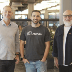 Guilherme Corsetti (BASE), Pedro Balsemão (Atendo) e Marcos Schestak (BASE) | Foto: divulgação
